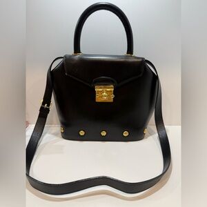 Salvatore Ferragamo Black Leather Handbag